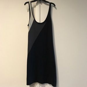 Theory Knit Tank Color-block Dress